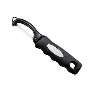 Multifunctional black kitchen peeler for potato and apple with stainless steel blade
