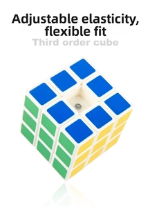 Detail of adjustable tension system and internal screw on a white 3x3 speed cube