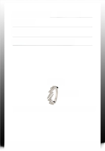 Detail of lightning bolt ring with 20mm diameter and 2g weight specifications