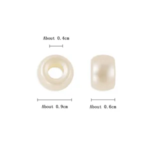 Detaillierte Maße der ABS-Perle mit 4mm Lochdurchmesser für DIY Schmuckherstellung