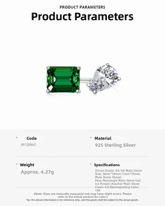 Dettaglio di un anello in argento sterling 925 con zirconi verde smeraldo e a forma di pera
