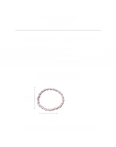Detailed view of pink pearl and rhinestone bracelet specs, 18cm length and 3.3g weight