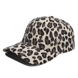 Classic leopard print baseball cap with curved brim for sun protection in outdoor style