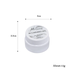Gel per nail art 3D satinato bianco 5g vasetto con texture UV LED soak off per design unghie