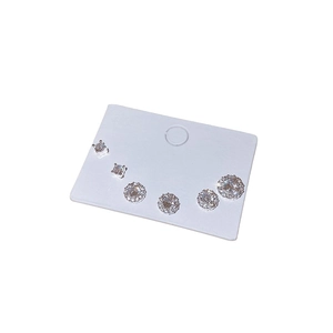 Elegant 6-piece silver plated stud earring set with sparkling round cubic zirconia stones