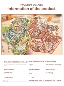 Detail of Fantasy Dollhouse 3D scene stickers with PVC texture and hand-held scale