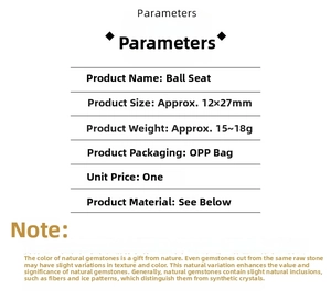 Specifiche dettagliate del supporto per sfera di cristallo di agata naturale 12x27mm
