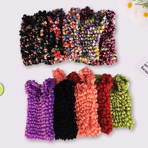 Polyester Pleated Magic Telescopic Popcorn Handbag Elastic Bubble Texture Foldable Large Capacity Multi Purpose Tote Bag For Women