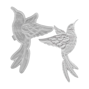 Moule en silicone colibri DIY pour décoration murale avec détails de plumes de haute qualité