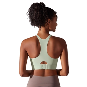Soutien-gorge de sport vert menthe à fort impact avec dos nageur et fermeture réglable