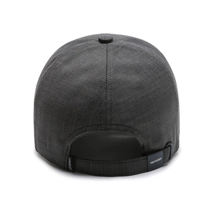 Casquette de baseball gris foncé avec texture tissée et boucle réglable