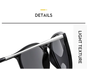 Close-up of metal hinge and light texture temple on round trendy sunglasses