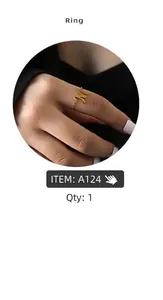 Detailed view of an 18K gold letter M ring featuring a modern minimalist design
