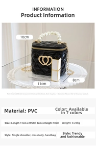 Detailed dimension guide for mini silicone bucket bag showing 11cm length and 10cm height