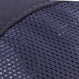 Detailed macro view of quick-dry mesh fabric and fine stitching on the baseball cap