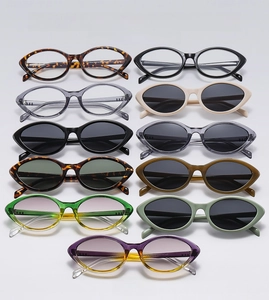 Multiple color options of retro cat-eye sunglasses and fashion eyewear collection