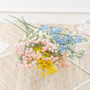Artificial Gypsophila Flowers Realistic Plastic Babys Breath Bouquet Wedding Home Party Table Decor Fresh Romantic Floral