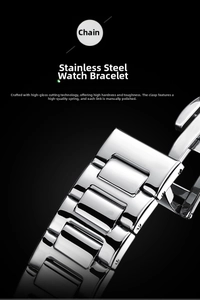 Macro shot of polished silver stainless steel watch strap with precision high-light cutting