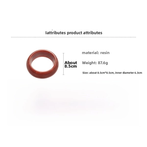 Detail view of resin round bangle with size 6.3cm inner diameter and 87.6g weight