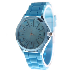 Colorful Silicone Strap Quartz Watch With Embossed Floral Daisy Dial Casual Round Analog Wristwatch For Women And Kids