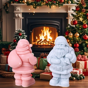 DIY Santa Claus silicone candle mold for handmade Christmas decorations and gifts