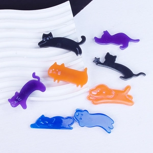 Moules en résine animaux colorés chats et chiens pour pinces à cheveux et bijoux DIY