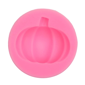 Pink silicone pumpkin mold for Halloween fondant, chocolate, and creative DIY baking