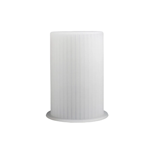 Molde cilíndrico de silicona con rayas verticales para velas y decoración DIY