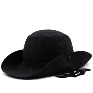 Detailed close-up of quick-dry sun hat showing breathable metal eyelets and side snaps