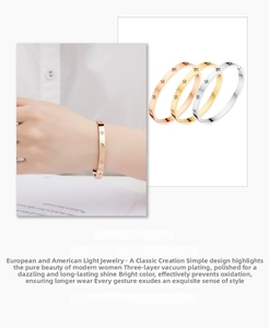 Detailed view of gold, rose gold and silver clover bracelets with star-set diamonds