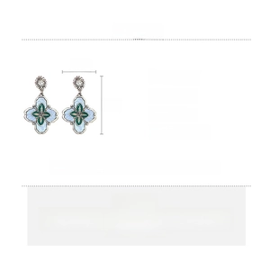 Spécifications de taille et détails des matériaux pour boucles d'oreilles vintage