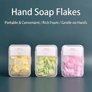 Portable Petal Soap Paper Sheets Disposable Mini Hand Washing Slices With Box For Travel Camping Outdoor