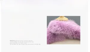 Detail of soft lavender faux fur collar on a mannequin showing dense luxury texture