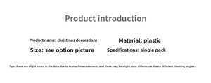 Detailed specifications for Nordic flocked Christmas ornaments including material and size