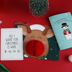 Weihnachts 3D Waben Grußkarten Set festliche Feiertag Segen Karten für die Wintersaison