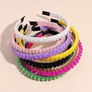 Serre-têtes baroques aux couleurs bonbon avec strass et protection antidérapante