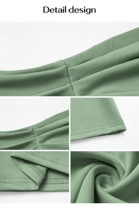 Détails du haut en tricot vert Y2K montrant la texture du tissu et les coutures