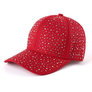 Rhinestone Baseball Cap Bling Crystal Sparkly Sun Hat Adjustable Breathable Fashion Accessories For Women