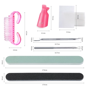 Specifiche dettagliate delle dimensioni per set cura unghie 7 pezzi con lime