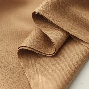 Classic solid brown cashmere-feel scarf with elegant fringe and twill weave texture