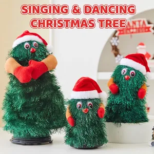 Sapin De Noël En Peluche Chantant Et Dansant Décoration De Vacances Musicale Électronique Animée Drôle