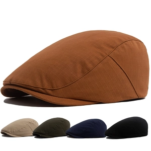 Béret Plat En Coton Casquette Newsboy Ivy Réglable Légère Respirante Classique Extérieur Chapeau Cabbie Hommes Femmes