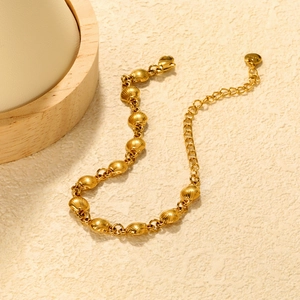 18k gold plated stainless steel shell bracelet with colorful heart zircon stones