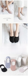 Detailed view of breathable mesh low cut cotton socks for women in assorted colors