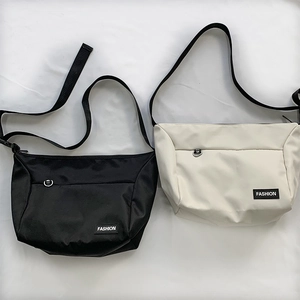Nylon Crossbody Bag Large Capacity Messenger Bag Adjustable Strap Casual Streetwear Daily Use