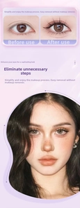 Detail showing easy removal of self-adhesive lashes without professional remover