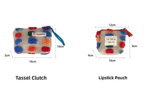 Confronto dettagliato delle dimensioni delle borse in peluche a pois colorati