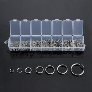 Stainless Steel Open Closed Jump Rings Set DIY Jewelry Making Findings Connector Kit With Transparent Storage Box