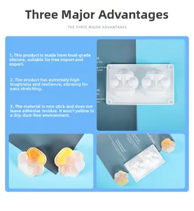 Detail view of cat paw silicone mold with flexible high toughness food grade material