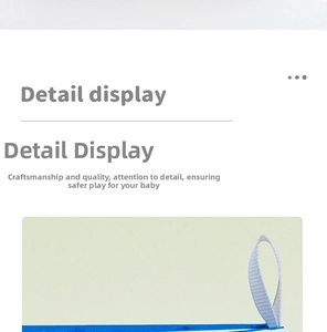 Detailed close-up of premium fabric stitching and white handle on educational baby book
